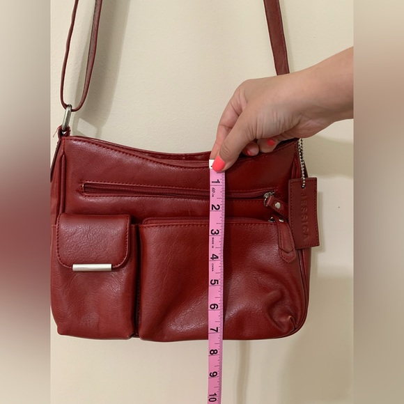 Genuine leather | red | Jessica purse - Picture 1 of 14